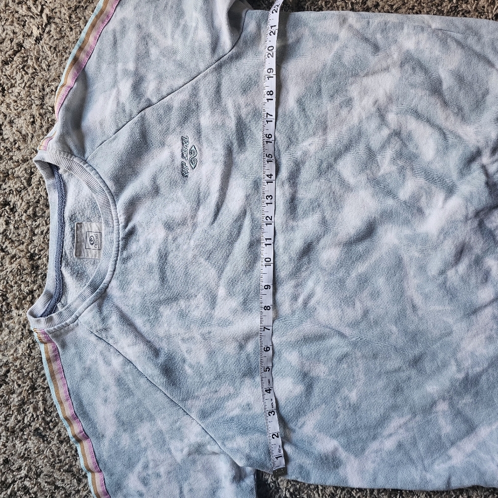 RIP CURL‎ sky tie dye Pastel Stripe sleeves surf cotton blend Sweatshirt size M - Picture 5 of 8